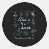 Christian Steps Of Srit Bible Verse Ballet Dancer  Ronde Sticker (Voorkant)