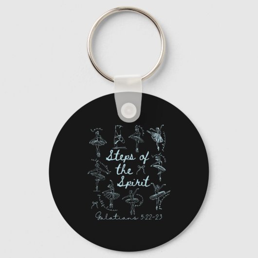 Christian Steps Of Srit Bible Verse Ballet Dancer Sleutelhanger (Voorkant)