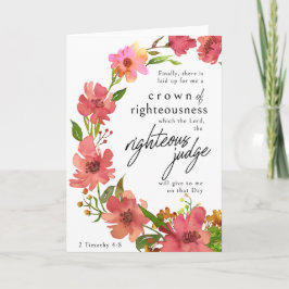 Christian Sympathy Card - Crown of Righteousness Kaart