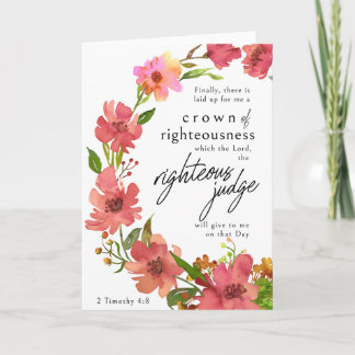 Christian Sympathy Card - Crown of Righteousness Kaart