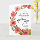 Christian Sympathy Card - Crown of Righteousness Kaart (Gele Bloem)