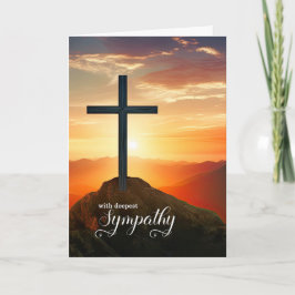 Christian Sympathy Sunset Cross Over the Mountains Kaart