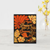 Christian Thanksgiving Pumpkin Praise Him In Every Kaart (Gele Bloem)