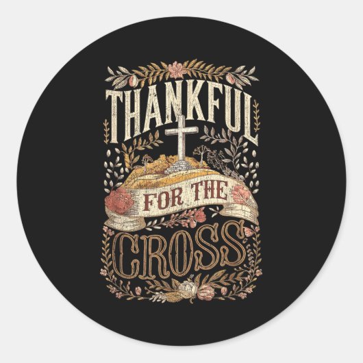 Christian Thanksgiving Shirts And Co. Christian Th Ronde Sticker (Voorkant)