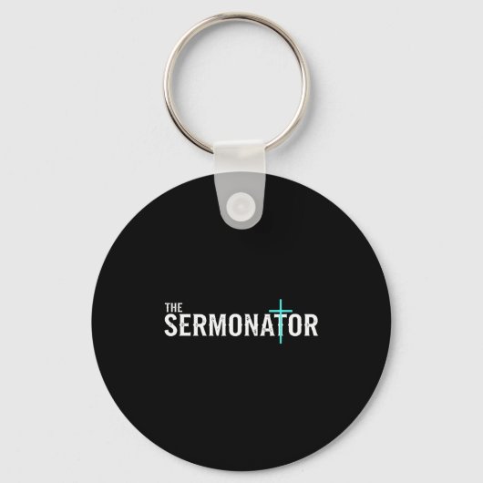 Christian The Sermonator - Pastor &amp; Preacher C Sleutelhanger (Voorkant)