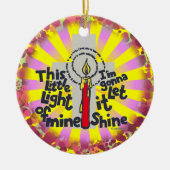 Christian This Little Light custom name ornament (Voorkant)