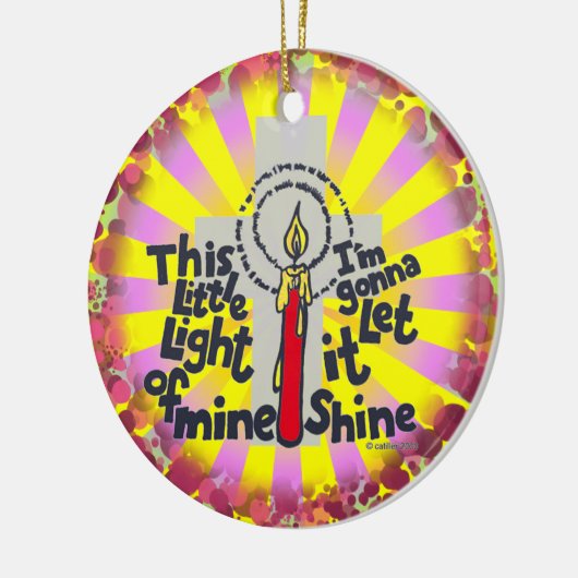 Christian This Little Light custom name ornament (Links)