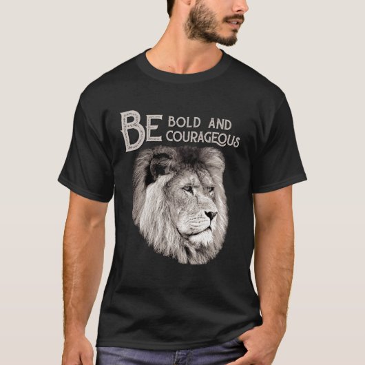 Christian Top Lion Be Bold Courageous Scripture Bi (Voorkant)