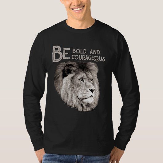 Christian Top Lion Be Bold Courageous Scripture Bi (Voorkant)
