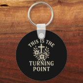 Christian Turning Int Cross Floral Faith Design  Sleutelhanger (Voorkant)