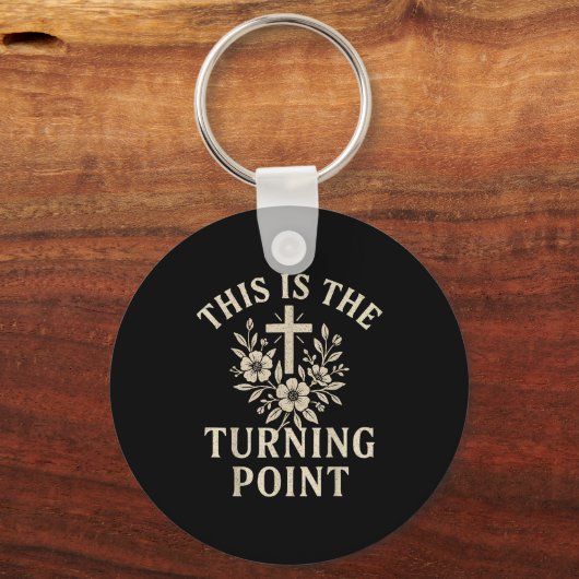 Christian Turning Int Cross Floral Faith Design Sleutelhanger (Voorkant)