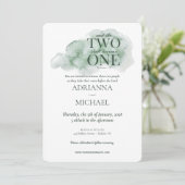 Christian Two Wordt Eén Aquarel Groen Turkoois Kaart (Staand voorkant)