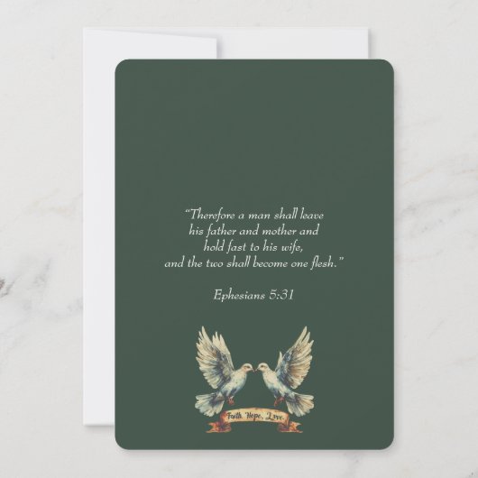 Christian Two Wordt Eén Waterverf Teal Groen Kaart (Achterkant)