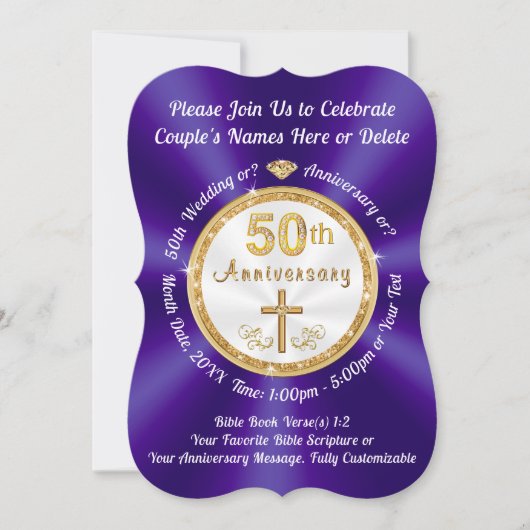 CHRISTIAN, Uitnodigingen voor 50-jarig feestje (Voorkant)