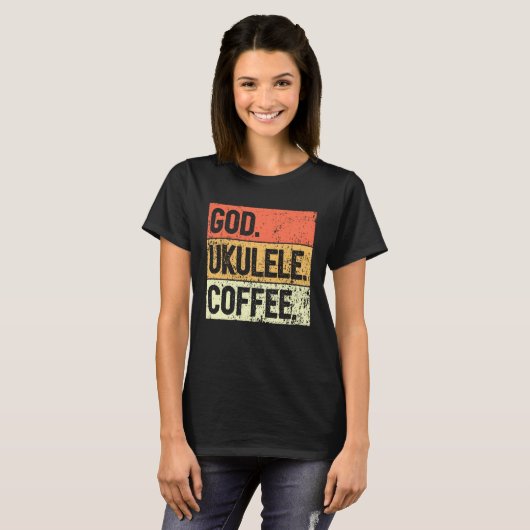 Christian Ukulele Player Worship Ukulele Church Uk T-shirt (Voorkant volledig)