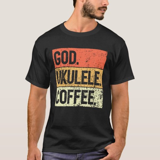 Christian Ukulele Player Worship Ukulele Church Uk T-shirt (Voorkant)