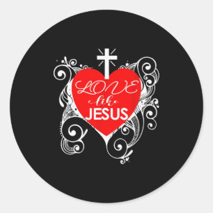 Christian Valentijnsdag - liefde als Jezus Trendy  Ronde Sticker