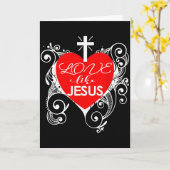 Christian Valentine -love Like Jesus Trendy Heart Kaart (Gele Bloem)