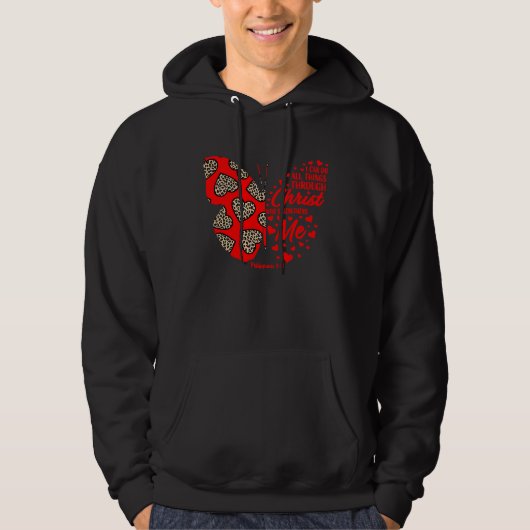 Christian Valentine's Day Her Cheetah Print Butte Hoodie (Voorkant)