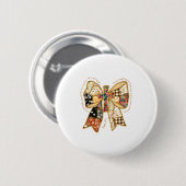 Christian Verse Bible Jesus Coquette Bow Patchwork Ronde Button 5,7 Cm (Voorkant /achterkant)