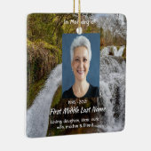 Christian Waterfall Landscape  Memorial Keepsake  Keramisch Ornament (Rechts)