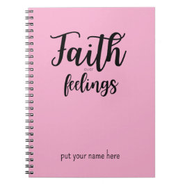 Christian Women Minimalist Faith Over Feelings  Notitieboek