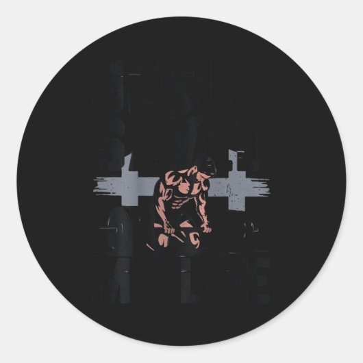 Christian Workout Jesus Christ Saved My Life Gym G Ronde Sticker (Voorkant)