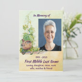 Christian Wren Bird Vineyard Celebration of Life Kaart (Staand voorkant)