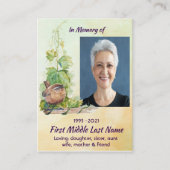 Christian Wren Bird Vineyard Memorial Keepsake Visitekaartje (Voorkant)