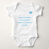 Christianality defined in blue on white onsie  romper (Voorkant)
