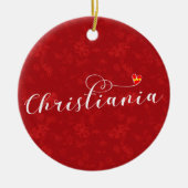 Christiania Flag Heart, Fristaden Christiania Keramisch Ornament (Voorkant)