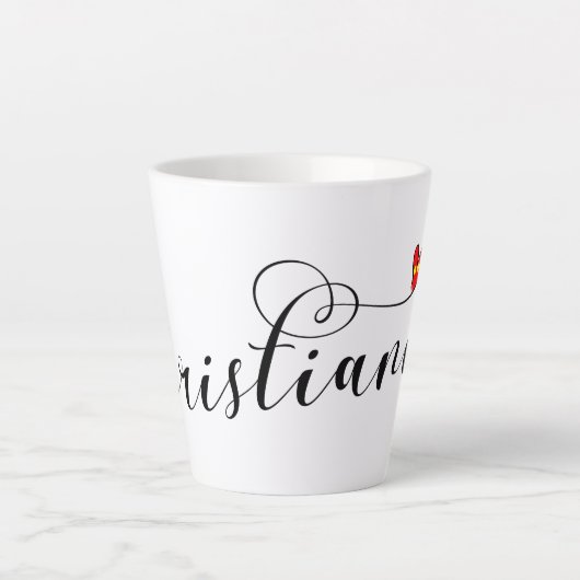 Christiania Flag Heart, Fristaden Christiania Latte Mok (Voorkant)