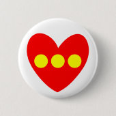 Christiania Flag Ronde Button 5,7 Cm (Voorkant)