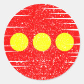 Christiania Flag Ronde Sticker (Voorkant)