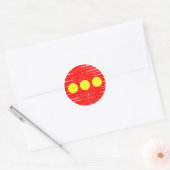 Christiania Flag Ronde Sticker (Envelop)