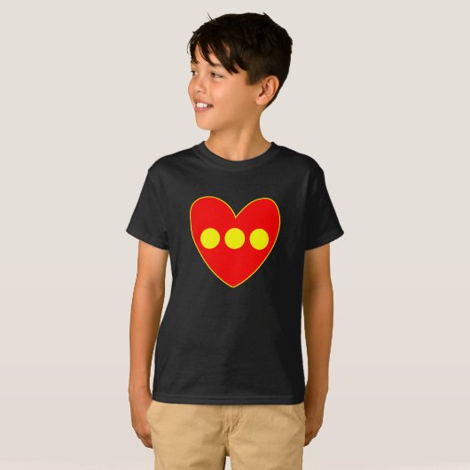 Christiania Vlag hart T-shirt (Voorkant volledig)