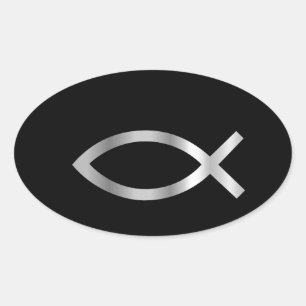 Christianity Ichthys fish Ovale Sticker