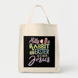 Christians Cute Bunny Gekke Rabbit Pasen Tote Bag