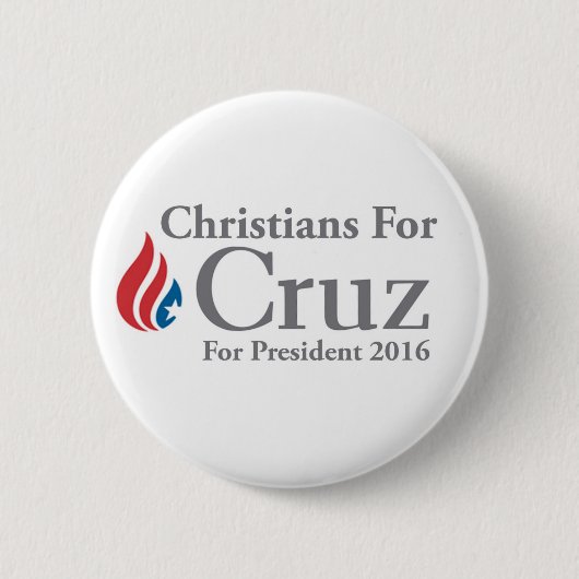 CHRISTIANS for Ted Cruz president button! Ronde Button 5,7 Cm (Voorkant)