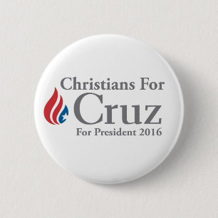 CHRISTIANS for Ted Cruz president button! Ronde Button 5,7 Cm