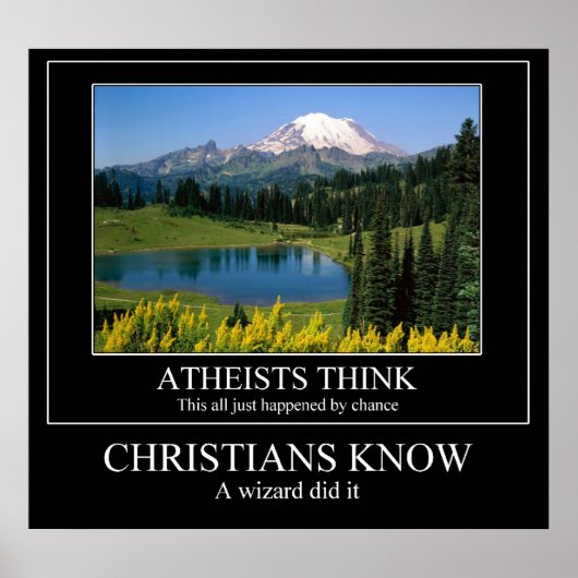 CHRISTIANS WEET HET - een tovenaar deed het Poster (Voorkant)