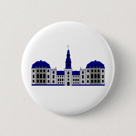 Christiansborg Palace Ronde Button 5,7 Cm (Voorkant)
