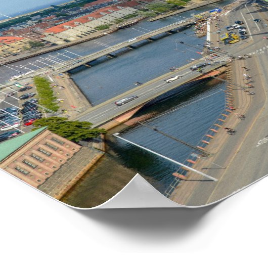 Christiansborg Palace Tower Uitzicht van de Beurs Poster (Hoek)