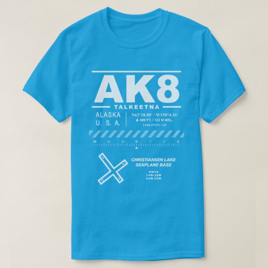 Christiansen Lake Seaplane Base AK8 T-shirt (Design voorkant)