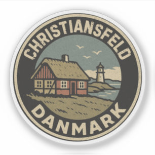 Christiansfeld, Denemarken Danmark Sticker