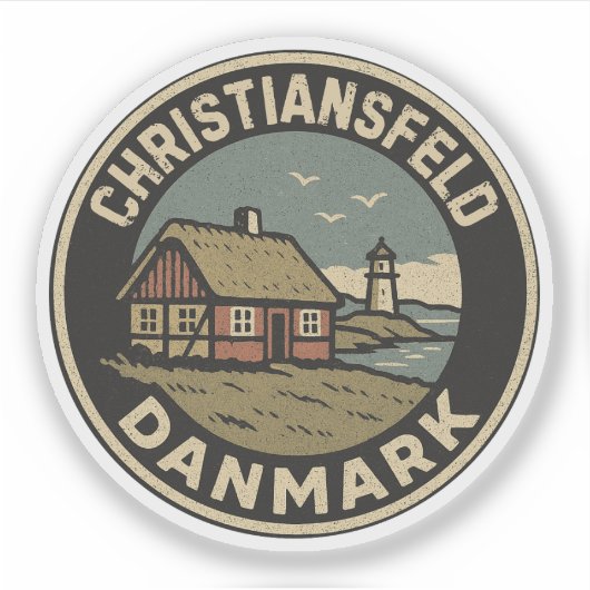 Christiansfeld, Denemarken Danmark Sticker (Voorkant)