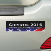 CHRISTIE 2016 pond voor pond Bumpersticker (Op auto)