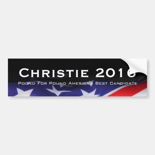 CHRISTIE 2016 pond voor pond Bumpersticker (Voorkant)