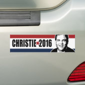 Christie 2016 Star Red White en Blue Bumper - agen Bumpersticker (Op auto)