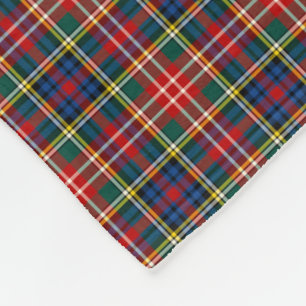 Christie Clan Colorful Red Scottish Tartan Fleece Deken
